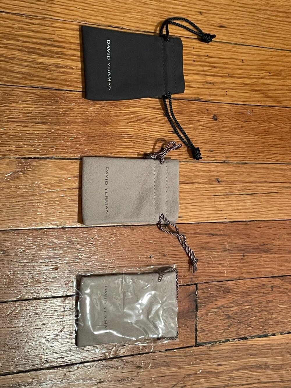 Authentic David Yurman Jewelry Drawstring Pouch Bundle - Lot of 3